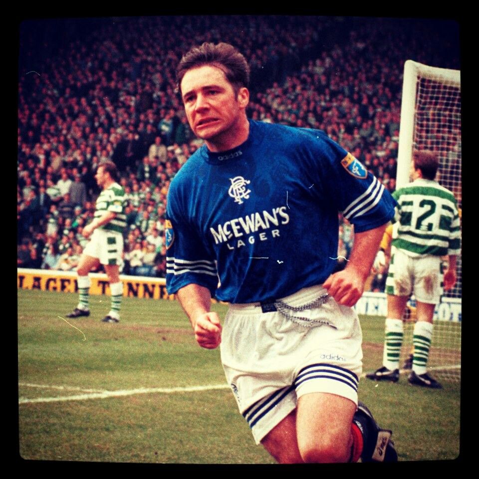 1996 Scottish Cup SF: Ally McCoist in a 2-1 Old Firm win at Hampden @andythephotoDr @JimTheJudge