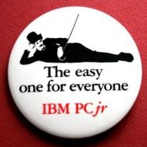 IBM PCjr button #badgeoftheday