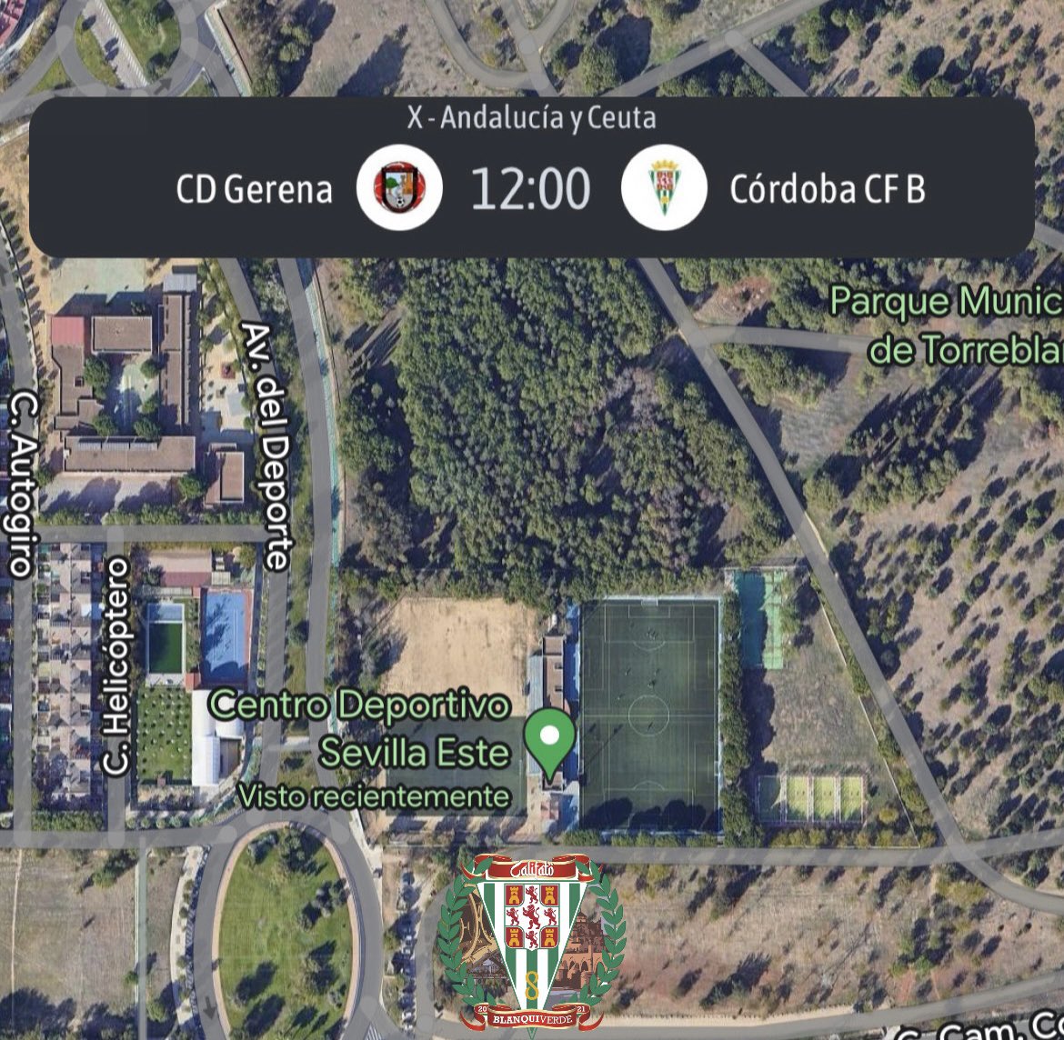 📅 ¡Tenemos una cita con el @Cantera_CCF!

Mañana, 1 de mayo, #CalifatoBlanquiverde estará en Sevilla Este animando a los chicos del filial para buscar llevarse los tres puntos en el #GerenaCCFB 

📌 𝘊𝘦𝘯𝘵𝘳𝘰 𝘋𝘦𝘱𝘰𝘳𝘵𝘪𝘷𝘰 𝘚𝘦𝘷𝘪𝘭𝘭𝘢 𝘌𝘴𝘵𝘦
⏰ 𝟭𝟮:𝟬𝟬