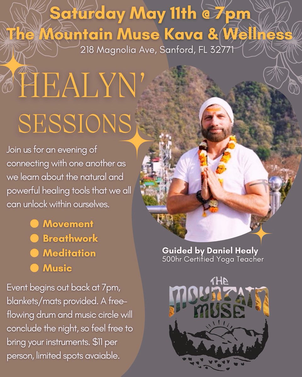 Excited to host my first Healyn’ Sessions on May 11th. This is a concept I’ve had since returning from India as a way to share my knowledge of natural healing techniques. I’d like to expand this concept in the future by offering sessions at pro wrestling shows and conventions.