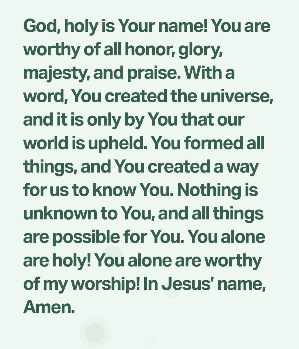 A prayer of Honor to our Sovereign and Holy God on this Tuesday 4.30.24 via #YouVersion Lord, hear it. Lord, have mercy on the desperate, demoralized, and depressed. You do not want this. You do not give this. Help all who know you and who you know to your Spirit of power & ❤️