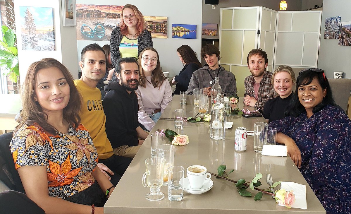 End of the term group lunch. We had so many things to celebrate - life milestones, new beginnings, graduations, papers, grants, etc. 1/3 #AwesomeTeam #ProudPI