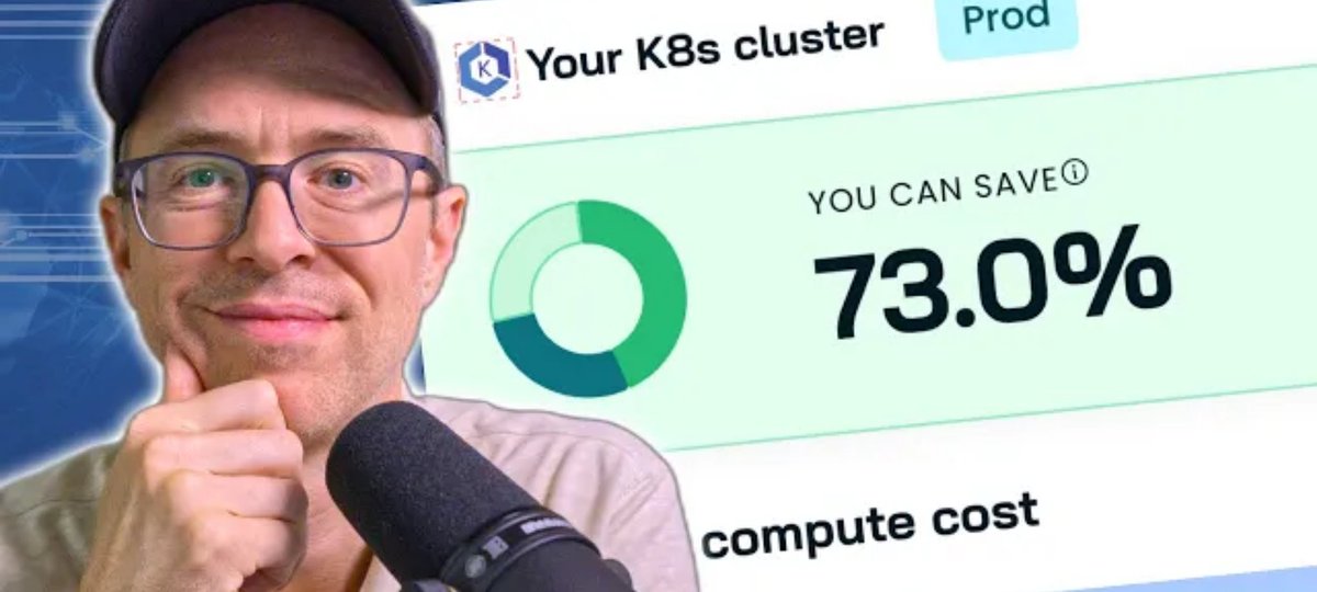 📽️ Dive into the world of Kubernetes savings with an incredible video by @travisdotmedia Learn how to automate significant savings for your cluster. Check out the thread for the key takeaways! 💰 #Kubernetes #CostOptimization #TechTutorial