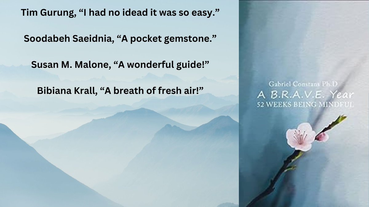 I hope you find 'A B.R.A.V.E. Year - 52 Weeks Being Mindful', & its weekly exercises for the mind & body, to be a little helpful. #meditate #mindful #health #mindfulness #meditation Illustrations by @JaneCornwell10 at @JC_STUDIO_Press. @Amazon global link: tinyurl.com/5t59d46u