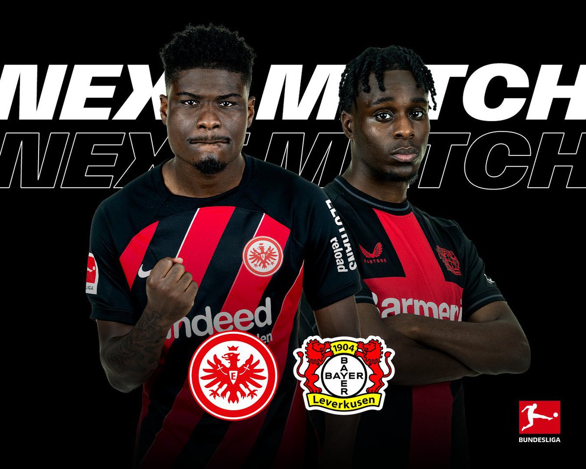 Próximo partido: recibimos al campeón en Frankfurt. 🔜 🆚 @bayer04_es 📅 5 de mayo ⏰ 17:30 CEST 🏟️ Deutsche Bank Park 🏆 #Bundesliga, fecha 32 #SGE | #SGEB04