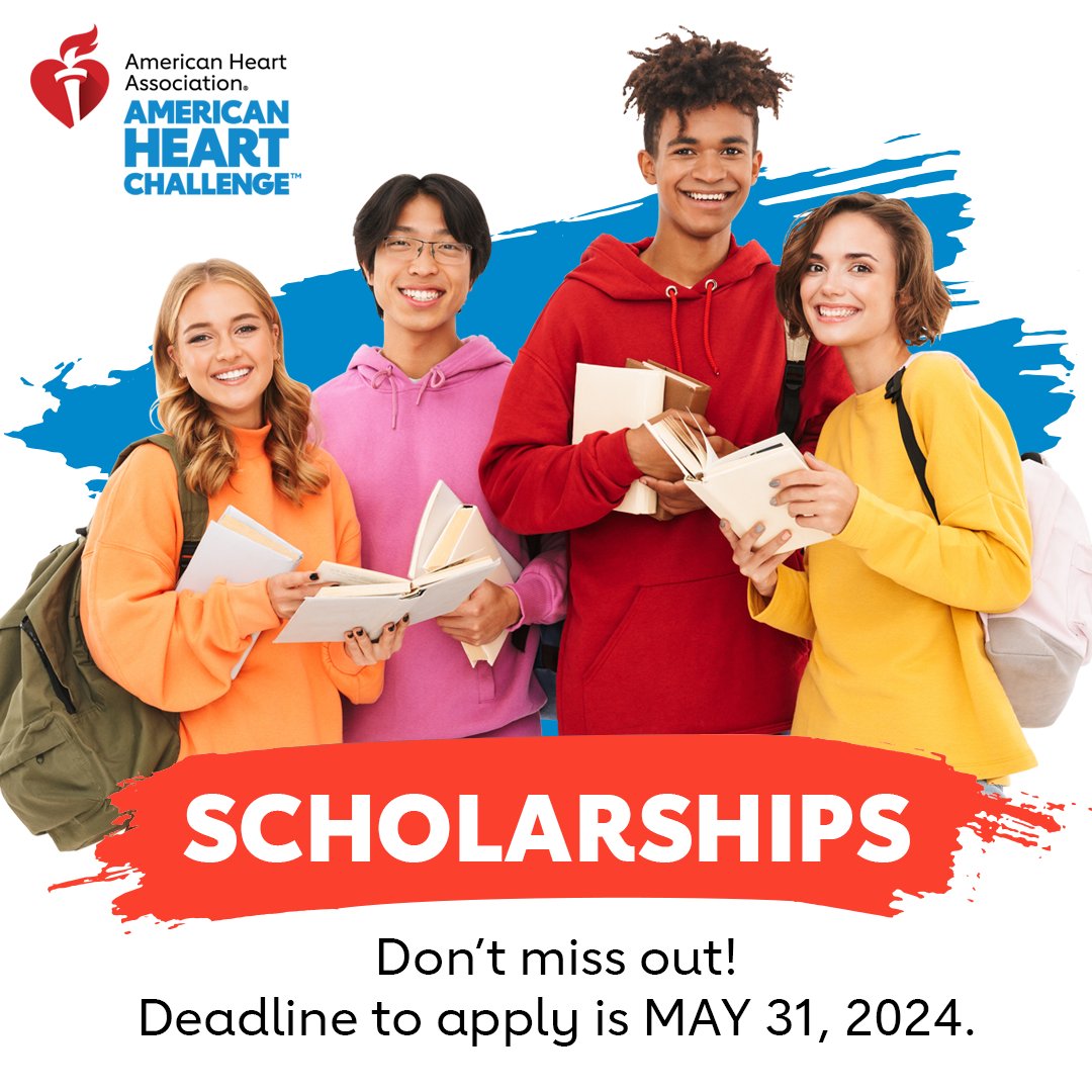 🚨 ATTN 🚨 High school juniors and seniors, did you know you can apply for a $1,000 scholarship if you participated in the #AmericanHeartChallenge? Apply today! spr.ly/6015Z7vvz