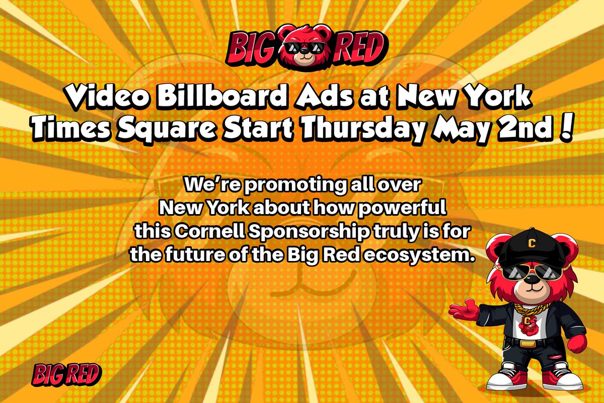 🚨 This week, #BigRed is painting Times Square red! Watch out for our video billboards—you can’t miss ’em! From memes to dreams, $TD will be the talk of #NY 🗽🎥 #AVAX #memecoinrush #avaxmemecoin