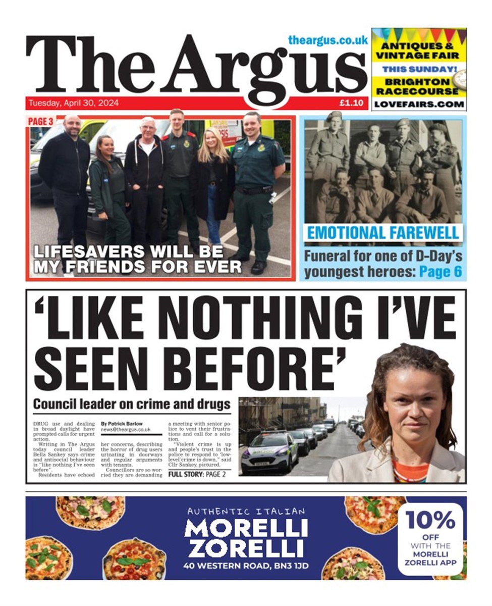 Today I wrote for @brightonargus on crime & anti social behaviour in #Brighton. The Tory Sussex Police & Crime Commissioner has overseen this crisis & been invisible to residents in our City. Only @UKLabour will invest in preventative services & restore visible policing.