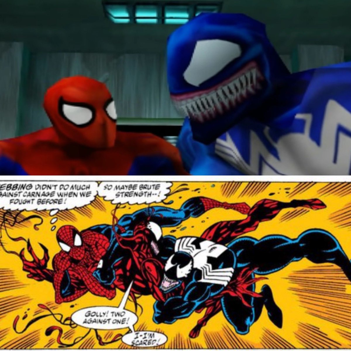 1 of the reasons Why I miss Spectacular Spider-man so much.
The dynamic of Eddie & Pete.
They started like brothers ala him & Harry but it worked its own way.
Eddie was still Jacked & his
trauma + rage let him get manipulated
& I Wanted them to rekindle & fight Carnage in S3