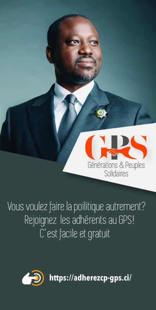 Rejoignez nous au #GPS @officielGPS 👉 adherezcp-gps.ci pour bâtir une Côte d’Ivoire des possibles. #Ci225 #Cotedivoire #CIV