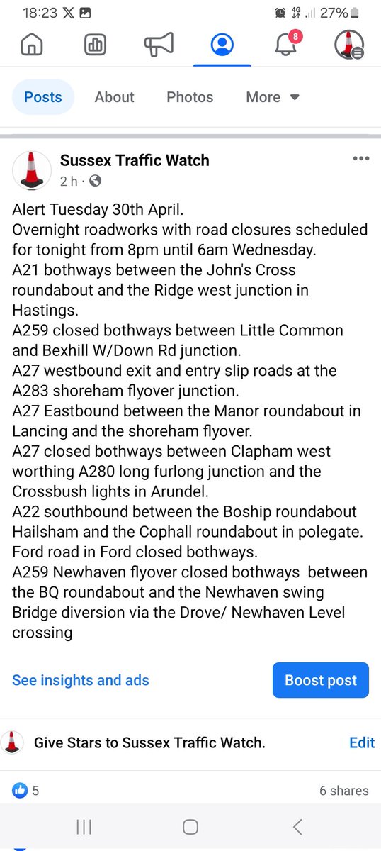 Overnight roadworks with road closures scheduled for tonight across Sussex from 8pm until 6am Wednesday @SylvMelB @BBCSussex @hawkinthebury @SussexIncidents @hailshamfm @V2RadioSussex @GHRSussex @RegencyRadio @MSR1038 @ashdownradio @StagecoachSE @StagecoachSouth