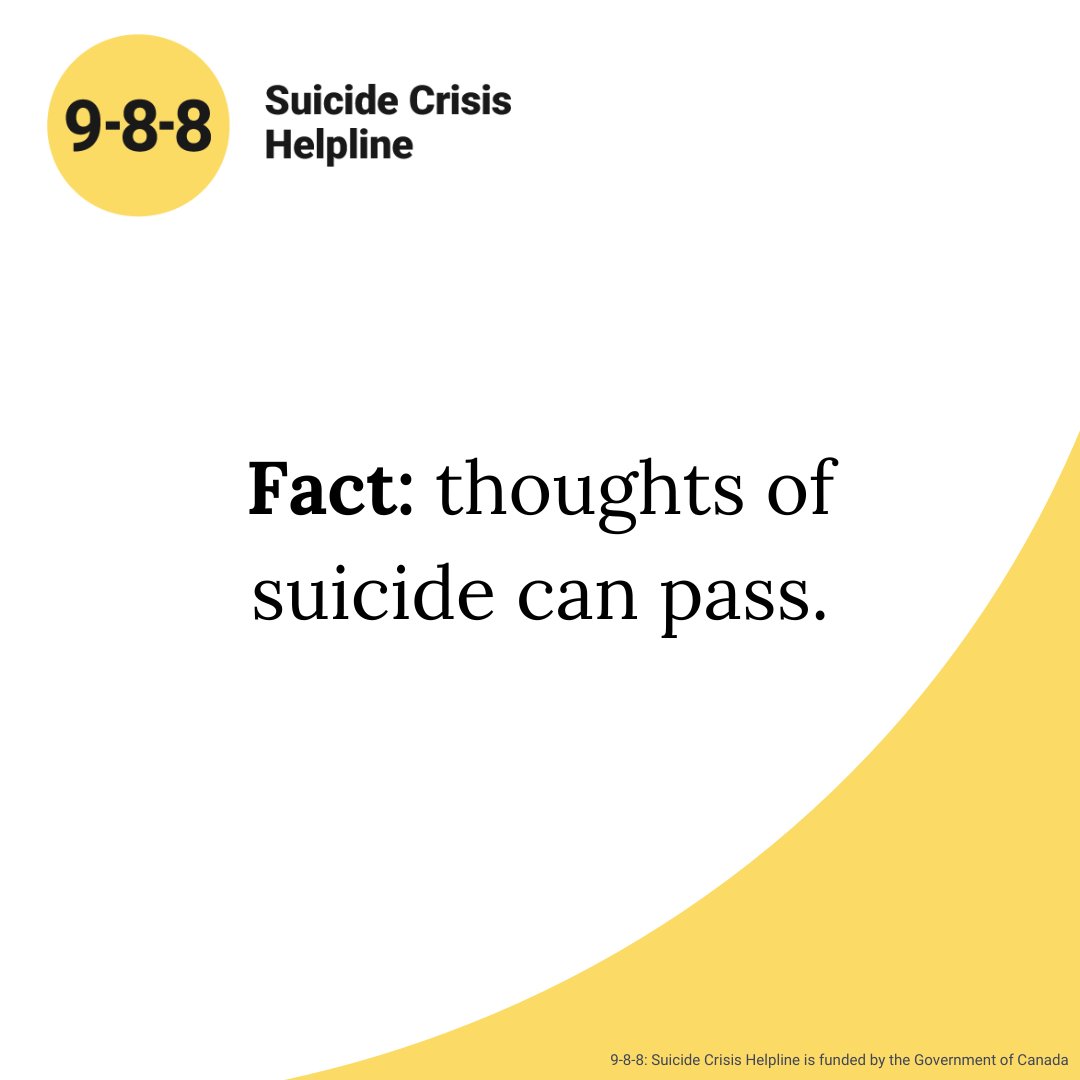 People who have thought about or attempted suicide in the past can go on to live full and rich lives when they receive the support they need. Get the facts about suicide: 988.ca/understanding-…