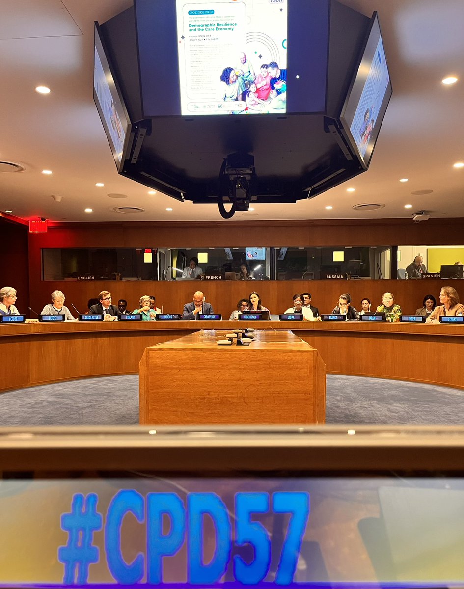 Now happening at #CPD57: @DavletovaNozima of #Uzbekistan is opening our side event on #DemographicResilience and the care economy!