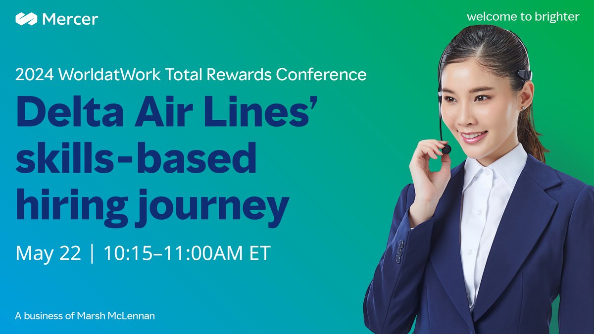 The focus on #skills can feel like an overwhelming new way of looking at work. Join our session to learn about the approach Delta Air Lines took to build its skilled-based hiring foundation. bit.ly/3UoY3OK #TotalRewards24 #HR