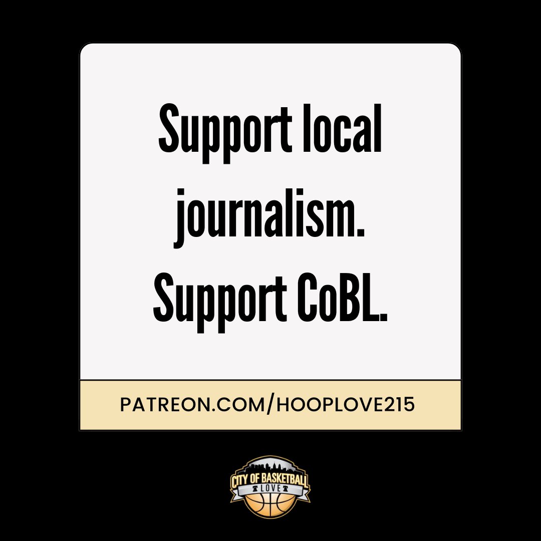 The state of basketball coverage in the Philadelphia area is suffering, and we want to step up and fill that void — but we can't do it without your help. Support the CoBL Coverage Campaign: cityofbasketballlove.com/support