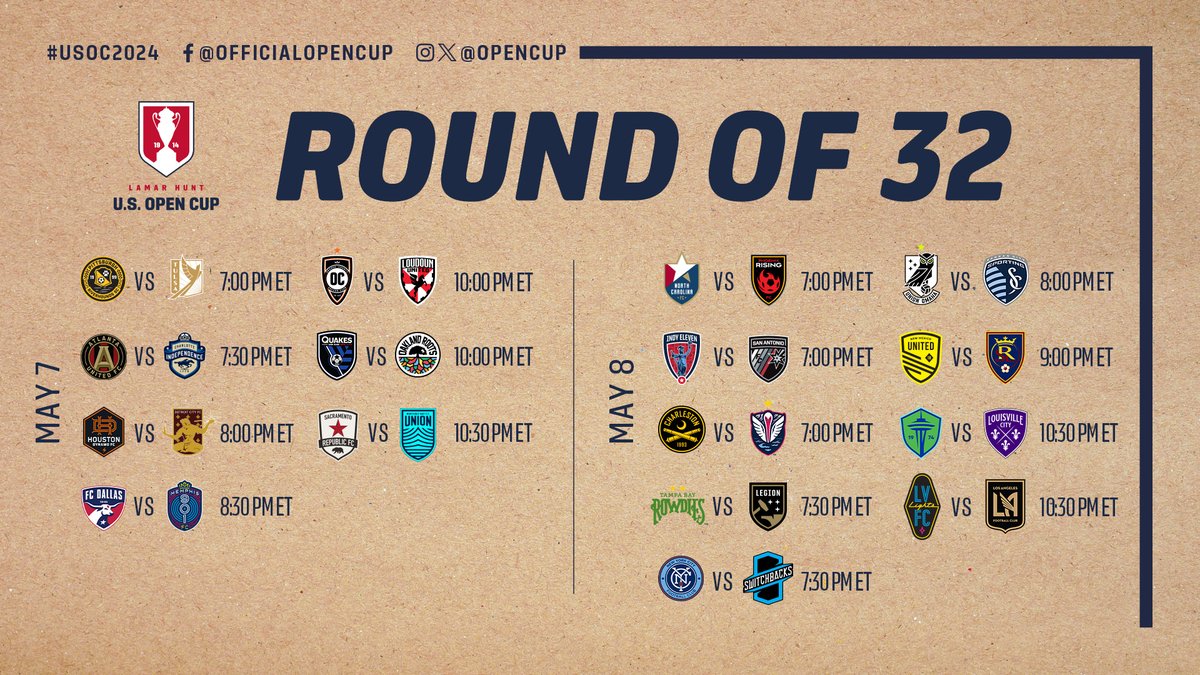 A Week to Go | #USOC2024 @OpenCup | Round of 32 🏆