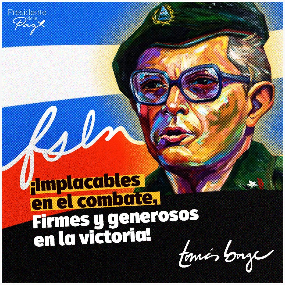 Comandante Tomás, siempre firme! ❤️🖤✊️ @Comandant3Perro @CarmenNica_ #UnidosEnVictorias #SoberaníayDignidadNacional