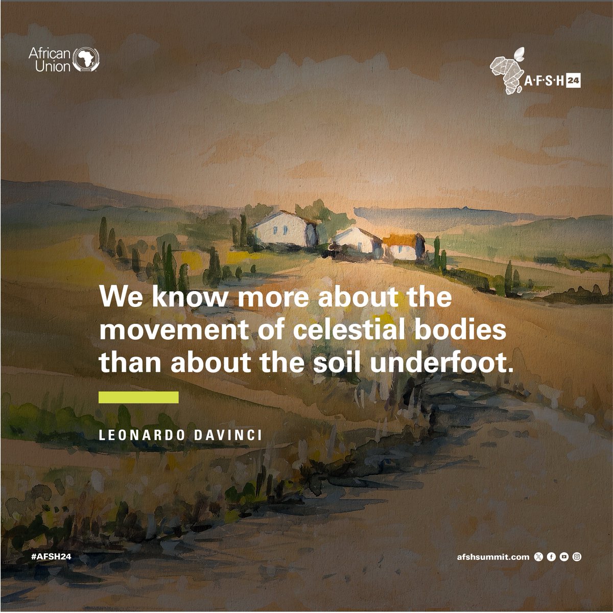 Looking after our soil will boost Africa's food security.

#AFSH24
#SoilHealth
#Agenda2063
#ListenToTheland