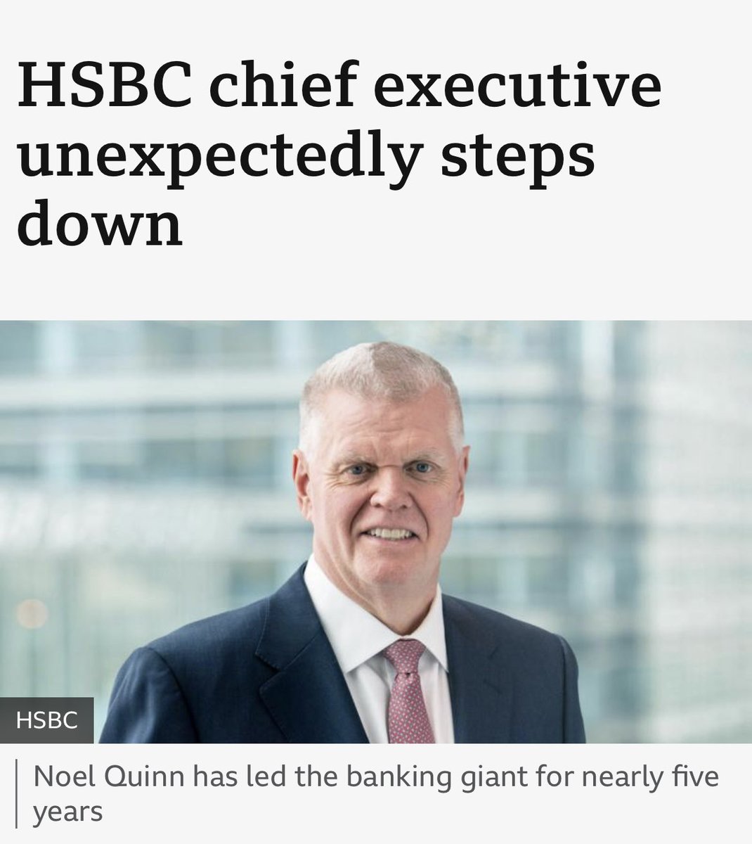 BIG BANK CEO STEPPING DOWN! Noel Quinn CEO of HSBC stepping down! 🔥🔥🔥