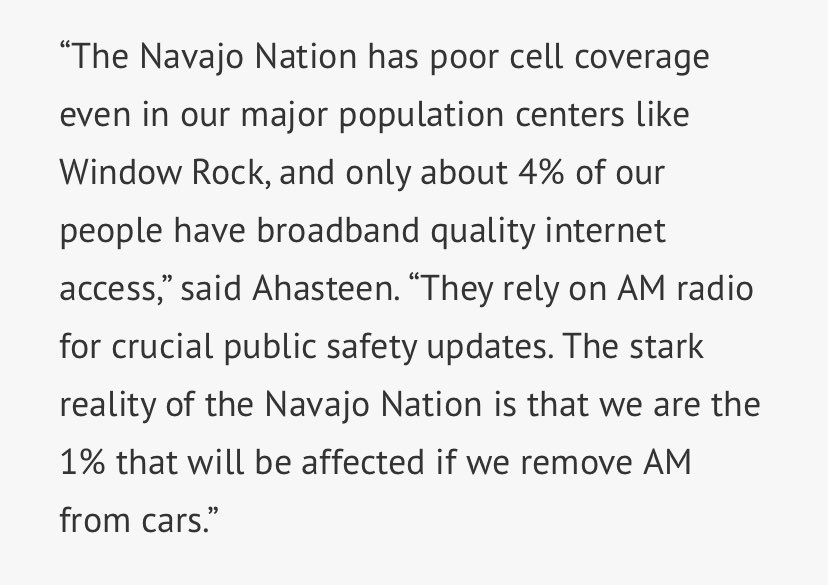 @radioworld_news @HouseCommerce @autosinnovate @CTATech 50,000 good reasons Navajo Nation operates @KTNN. While some tribes do fine with LPFM, that sprawling reservation needs a big-signal AM station.