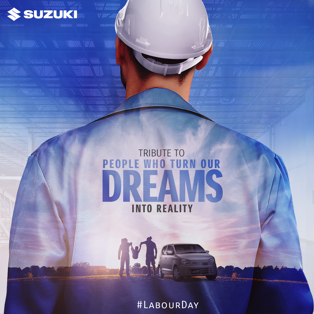 Behind every product, every service, there's a workforce powering it all. Today, we salute the unsung heroes who build, create, and make it happen. Happy Labour Day!

#SuzukiPakistan #LabourDay