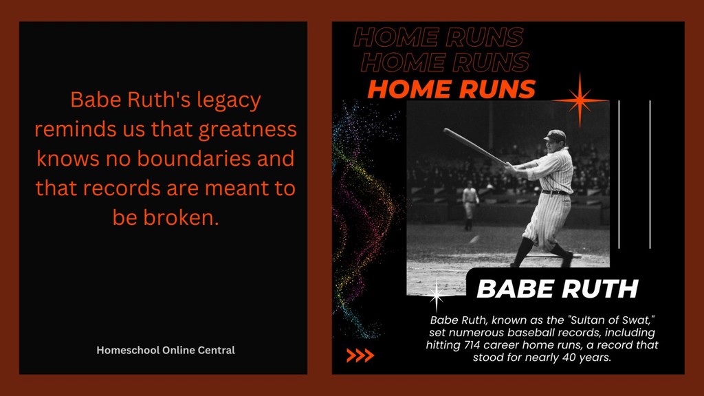 Babe Ruth's legacy. 
#homeschoollife #homeschooling #digitallearning