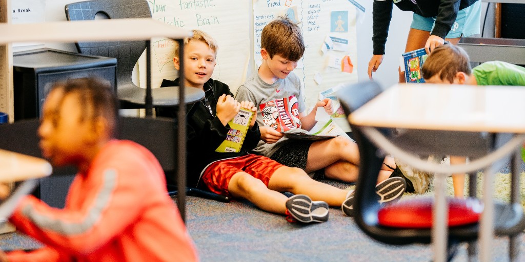 #TipTuesday: Spread out for reading occasionally. For kids with learning disabilities and ADHD, reading on the floor adds a sensory element, making literacy an engaging experience. #FloorReadingAdventure #SpringerSchoolAndCenter