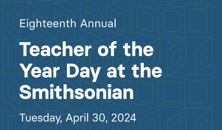Today is the 18th Annual Teacher of the Year Day at the @smithsonian! 

Thank you @SmithsonianEdu for identifying creative & innovative learning opportunities educators can bring back to their school communities! 
#NTOY24 @CCSSO