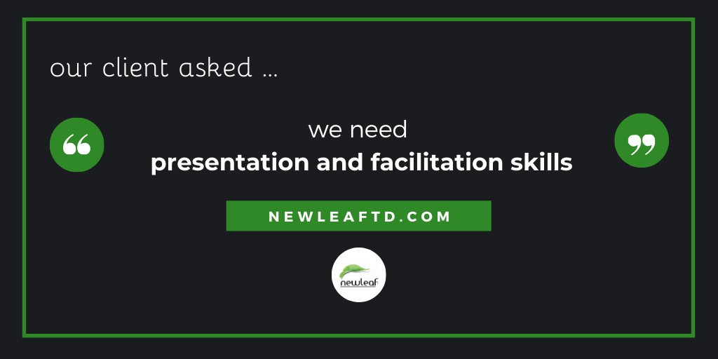 It was an honor for Newleaf Training and Development to recently serve approximately 25 employees of a quasi-government agency with 'Presentation & Facilitation Skills' training. The program will assist them in better engaging colleagues, vendors, and other key stakeholders.