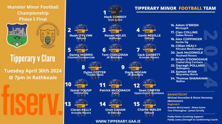 Best of luck to TY students Adam O'Brien, Cillian Healy, Michael Hennelly and all the Tipp Minor footballers. Tipperary will play Clare in the Phase 1 Final, this Tuesday evening at 7pm in Rathkeale. Tiobraid Árann Abú 💙💛 Tickets: universe.com/users/munster-…