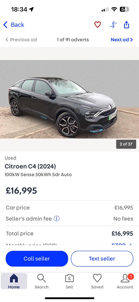 🚨Silly Cheap EV Deal Alert 🚨

Pre-registered 2024 Citroen e-C4 Sense 50 kWh with just 100 miles on the clock for ………. £16,995

🤩⚡️⚡️⚡️⚡️⚡️⚡️🤩#EVdeals 

autotrader.co.uk/car-details/20…