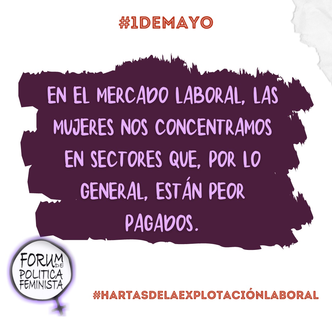 #1DEMAYO
Una formación profesional igualitaria desembocará en empleos no discriminatorios para las mujeres. Ni precariedad ni parcialidad, ni sectores 'feminizados o masculinizados'
#HARTASDELAEXPLOTACIONLABORAL