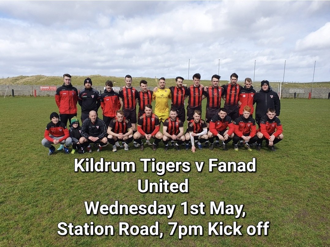 Our rescheduled final game of the season away to Kildrum Tigers takes place tomorrow evening. Kick off 7pm at Station Road. 

Why not come along and support the lads 1 last time ❤️🖤