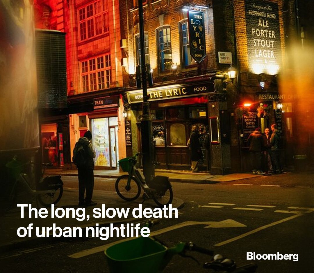 The rapid decline of urban nightlife is greatly underreported and a massive signal regarding the future IMO. Decline today resembles changes in Roman urban life after Antonine Plague (180AD). Inflation, political instability, environmental pollution, military troubles began.