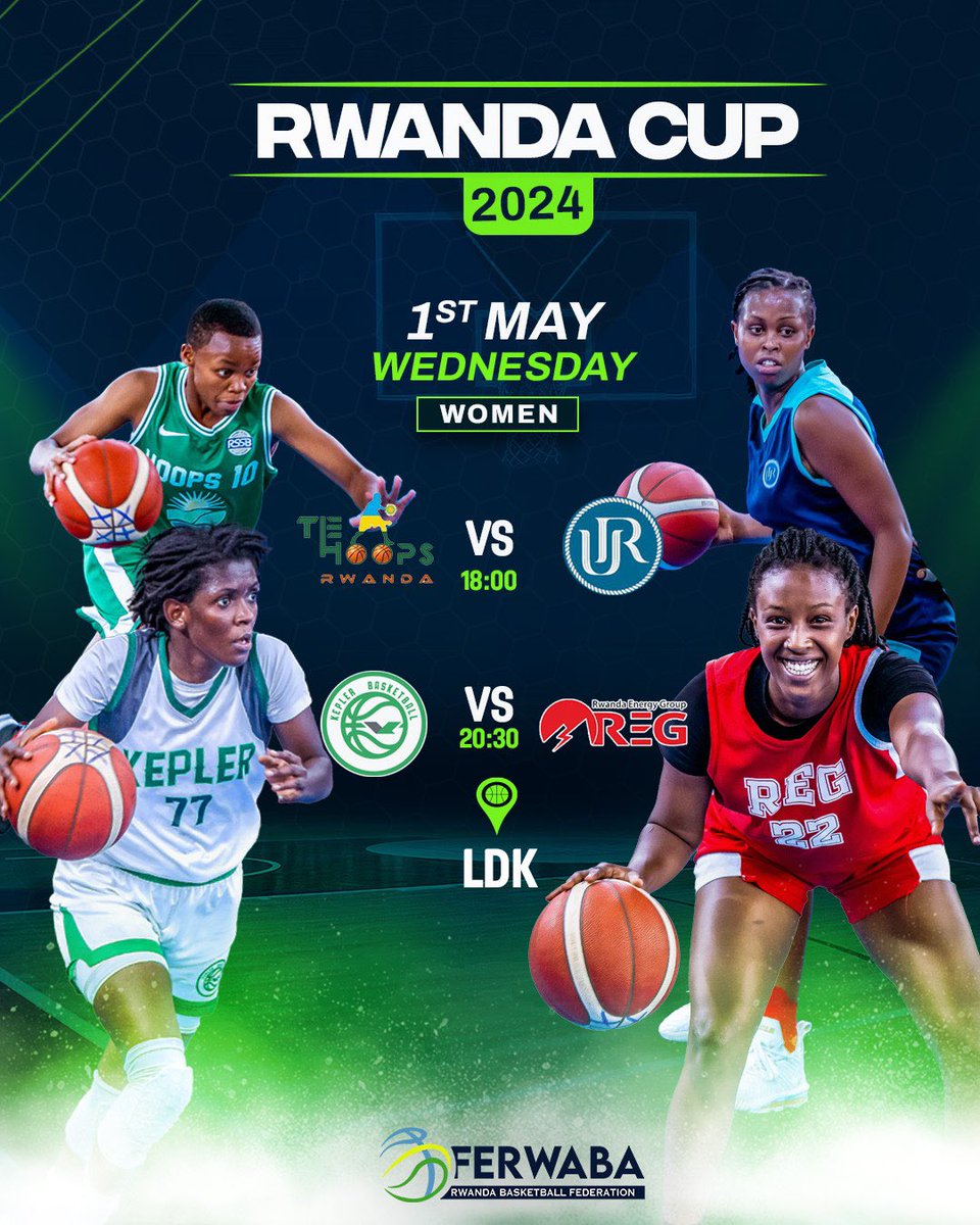 Wondering where to spend your Wednesday? #RwandaCup24 is bringing the heat to the court, and you don’t want to miss it🔥🏀. So, Let’s meet at @ldkgymnasium tomorrow from 6pm. Remember…it's FREE ENTRY 😉