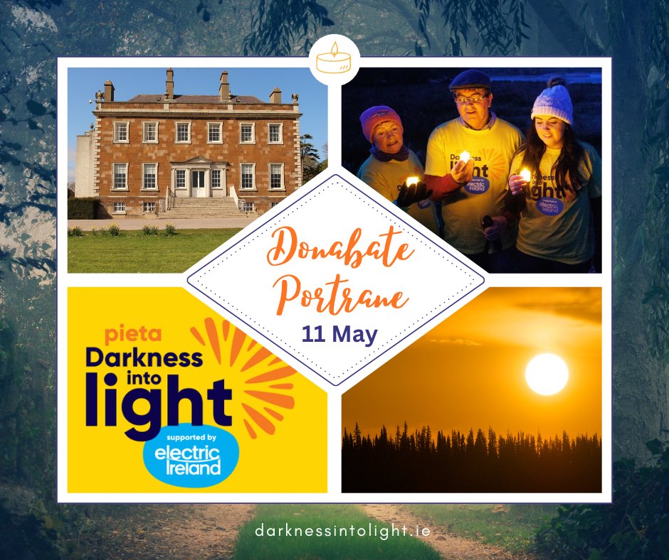 *ROUTE UPDATE*
The inaugural #Donabate #Portrane #DarknessIntoLight walk will take place at 04h15 in Newbridge House park. 

🔗 darknessintolight.ie 🌅