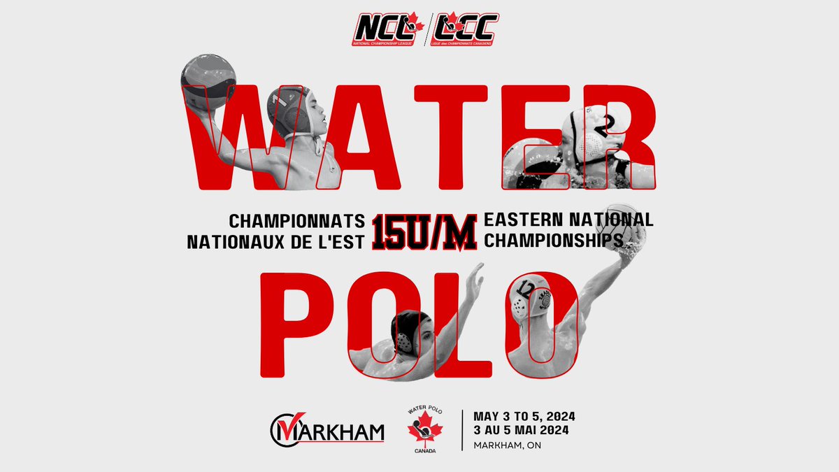 Water Polo Canada's 15U Eastern National Championships will be held this weekend, May 3-5, in Markham, ON! 🔴⚪🔴 Les Championnats nationaux de l'Est 15M seront présentés cette fin de semaine, du 3 au 5 mai à Markham, en Ontario! DETAILS : waterpolo.ca/article/94253