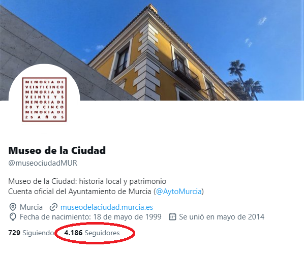 museociudadMUR's tweet photo. Nos da la sensación de que nos hemos estancado un poco en el tuiter... ¿Conocéis personas de Murcia y de fuera de Murcia a las que les interese la historia local y el patrimonio de nuestro municipio? Difundid la palabra, ¡decidles que nos sigan!
Y venid a visitar el museo ❤️🫂 https://t.co/SHJc72HH63
