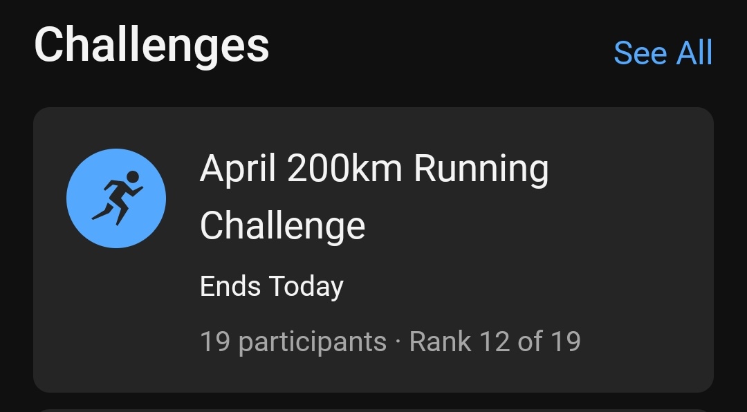 200km didn't pop this month, because flu 🤧

May si on!!!

#Team200km
#200kmMonthlyChallenge
#RunnersDiaries
#Running