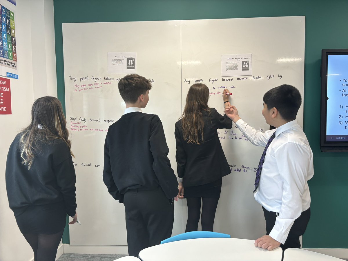 Last week our pupils were consulted on our School Rights Charter. Pupils were asked what can rights holders and duty bearers can do to ensure that our Charter Rights are met here at Sinclair Academy #PupilVoice #RightsRespectingSchool @wlsinclair_ac @WL_UNCRC