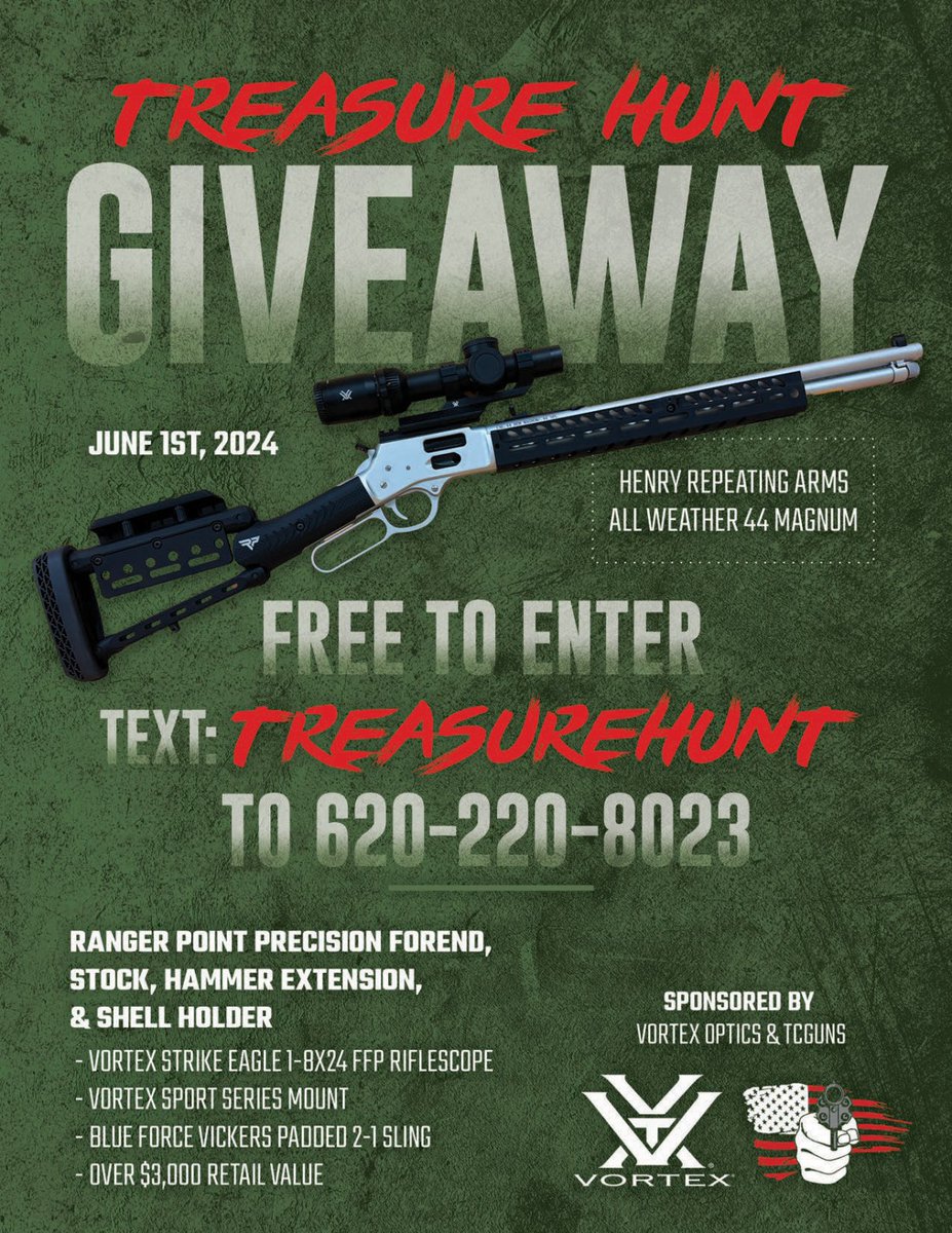 Win a Henry All Weather .44 Magnum Tactical Lever Action Rifle

Giveaway ends June 1st

Link in comment ⬇️

#gungiveaway #winagun #ItsTheGuns