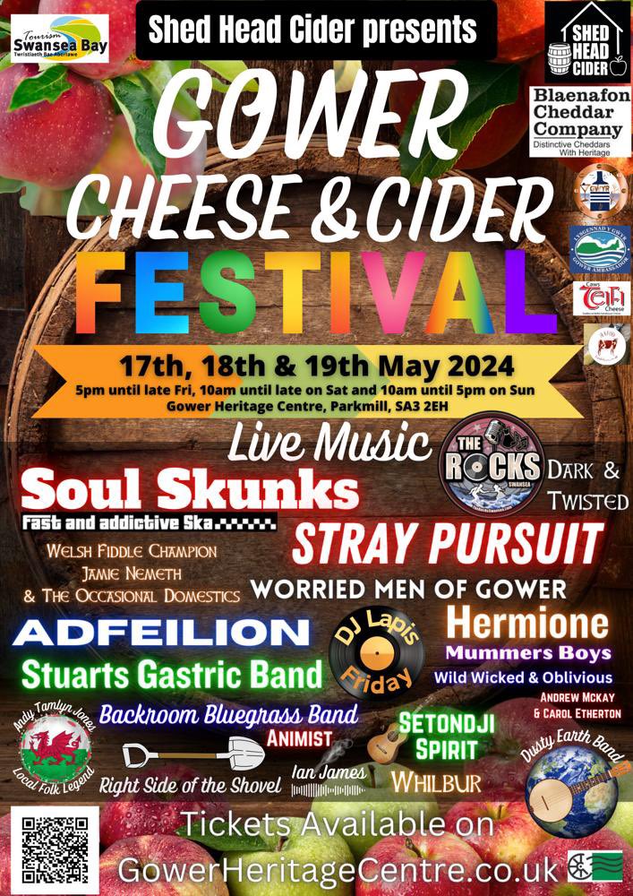 ‼️GIG ANOUNCEMENT‼️

First gig announcement of this week! We are headlining the Gower Cheese and Cider festival on Friday 17th of May! 

Overnight parking is already sold out for both the Friday and Saturday nights so it’s gonna be a busy one! 

Tickets available in the bio x