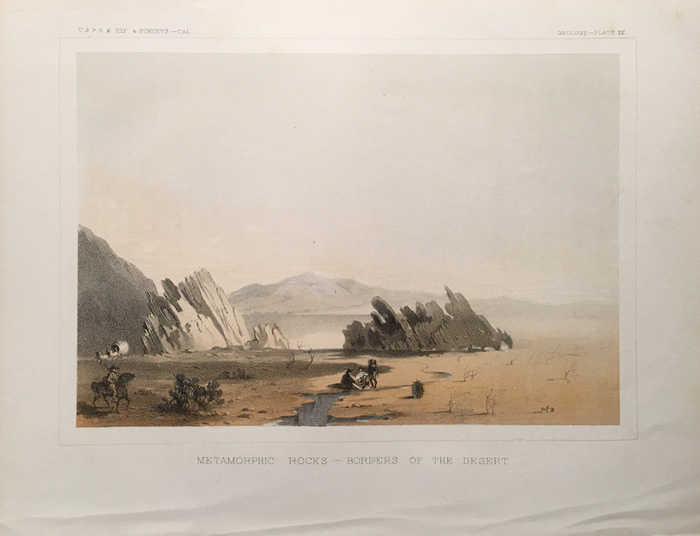 USPRR  lithograph - Metamorphic Rocks - Border Of The Desert - 1855. Listed eBay ebay.com/itm/2220785516… #art #fineart #artforsale #rareprints #americanart #artdealer #artcollector #toronto