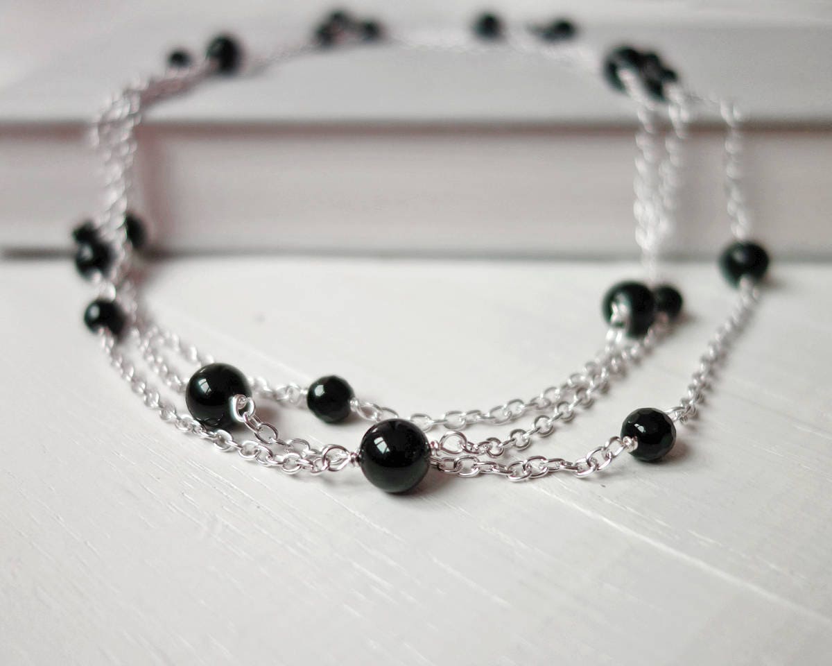 Long Wrap Chain Necklace Black Onyx Stones. #stylish #jewelry #etsy #giftforher #shopsmall #EtsySeller
tline.etsy.com/listing/553284… via @Etsy