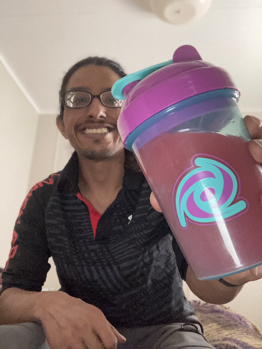 Nothin like shakin up @GFuelEnergy in a brand new shaker! Today is a 50/50 mix of Pewdiepie Lingonberry & my usual @ES_FTW Mango Lemonade 😮‍💨