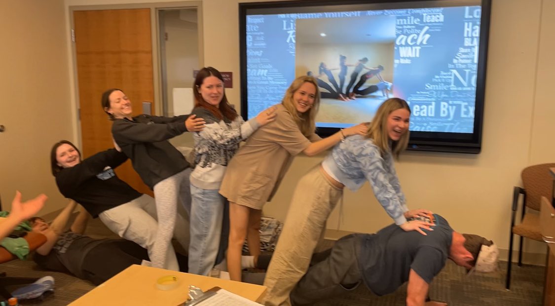 This is awesome! At the beginning of the semester, I challenged one of my classes to do this teambuilding activity. If you look at the picture beside them, you can see what they were working towards. It was such a pleasure working with these young adults! #BeEpic #EDUC1515