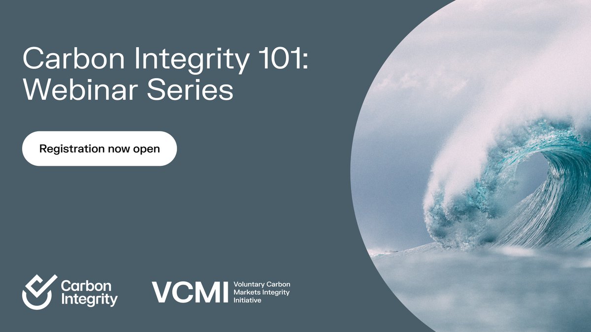 TOMORROW at 10am ET: Join @wearevcmi for the 4th installment of their #CarbonIntegrity 101 webinar series to learn how to make Carbon Integrity Claims & accelerate global #netzero. 🌎 Register: zoom.us/webinar/regist…