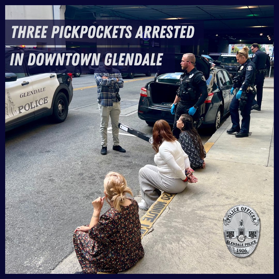 Officers arrested 3 pickpockets Friday for stealing 2 iPhones from shoppers in the Galleria. Officers worked with store loss prevention & mall security to identify & locate 3 suspects. GPD arrested them for grand theft person & returned the phones to their owners. Fast, pro work!