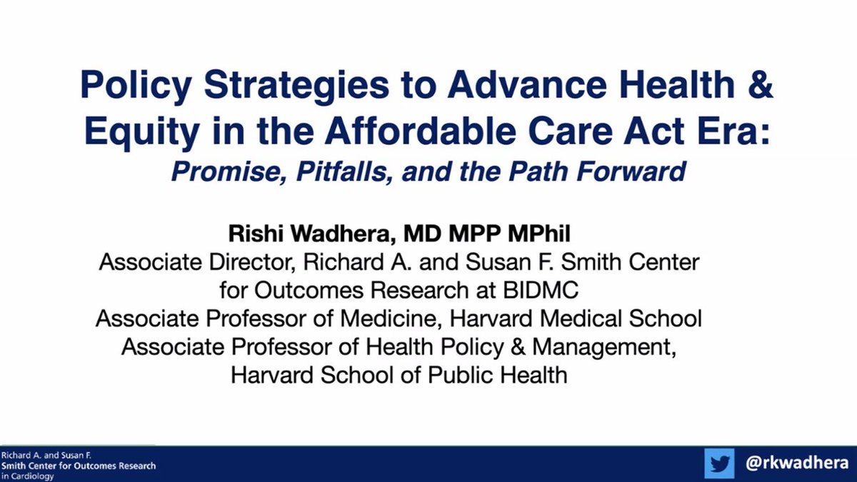Big thanks to @rkwadhera for giving an expansive and insightful talk as part of our Health Disparities series! Dr. Wadhera presented his work to explored how state and federal policies have impacted care delivery, clinical outcomes, and health equity.