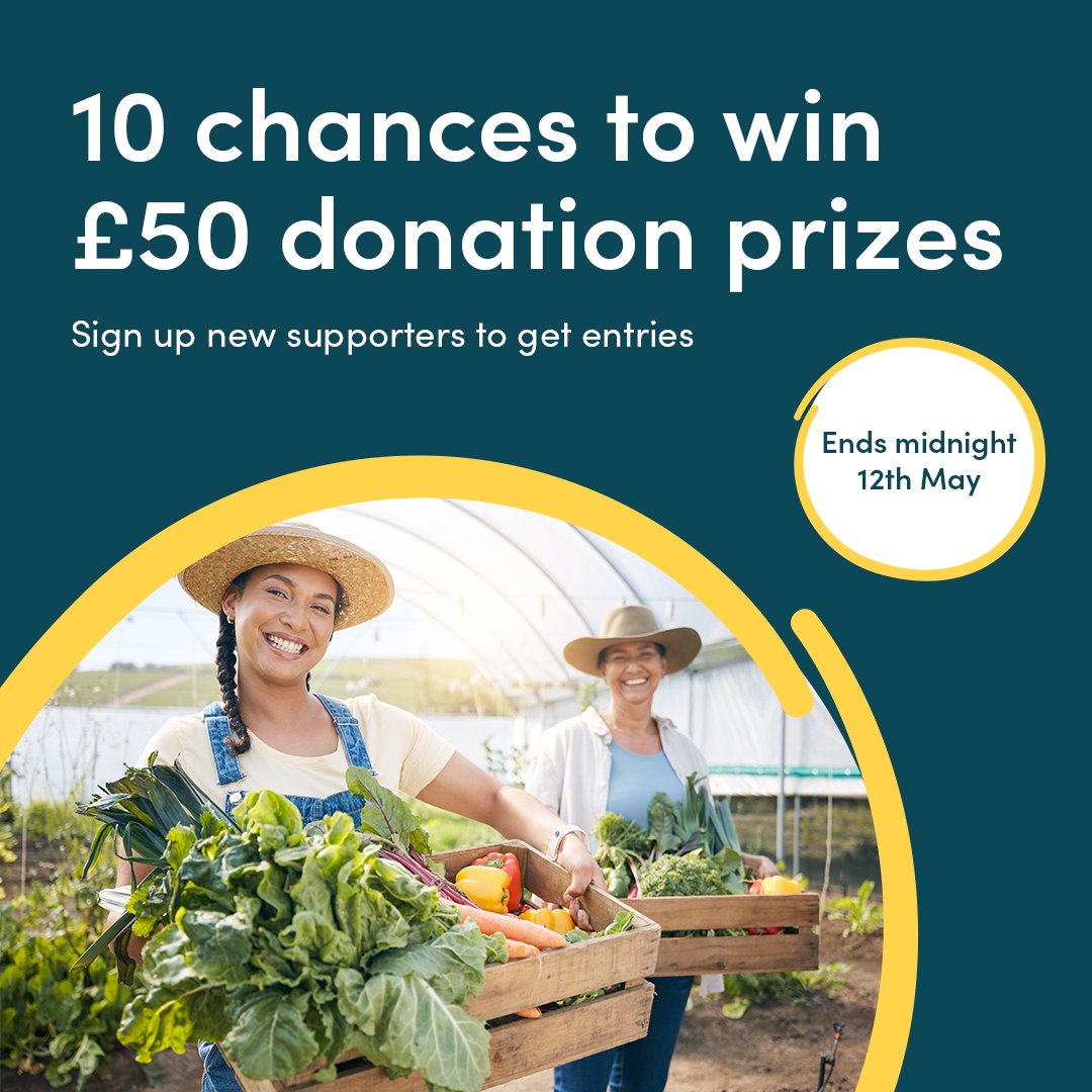 You could win £50 for your cause! Just recruit more supporters using your unique link by May 12th 💸 

More supporters = more chances to win! Let's spread the word together! 💛